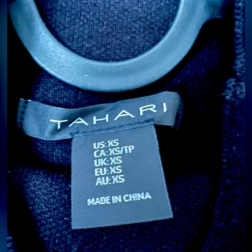 TAHARI Mock Neck Sweater with Jewel Button Sleeves - Picture 4 of 6